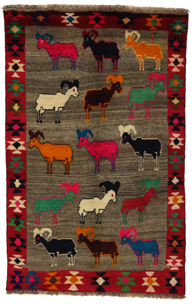 Gabbeh - Qashqai Persian Carpet 170x108