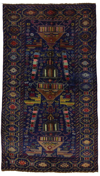 Baluch - Turkaman Persian Carpet 177x103