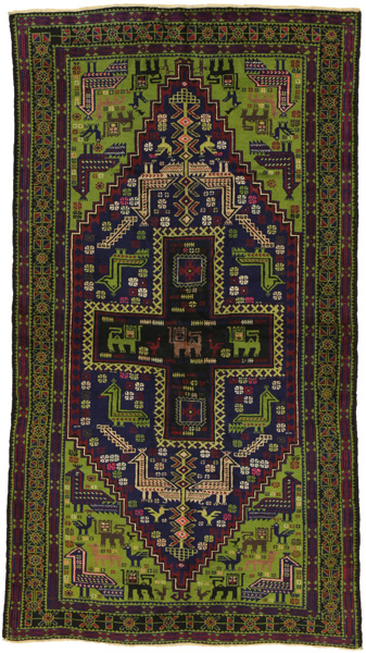 Baluch - Turkaman Persian Carpet 190x105
