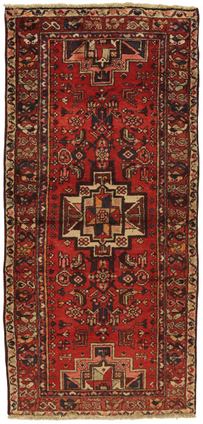 Hamadan - old Persian Carpet 200x95