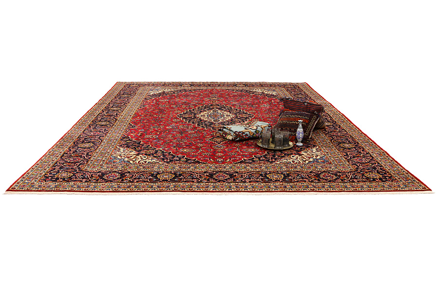 Kashan Persian Carpet 396x290 - Picture 9