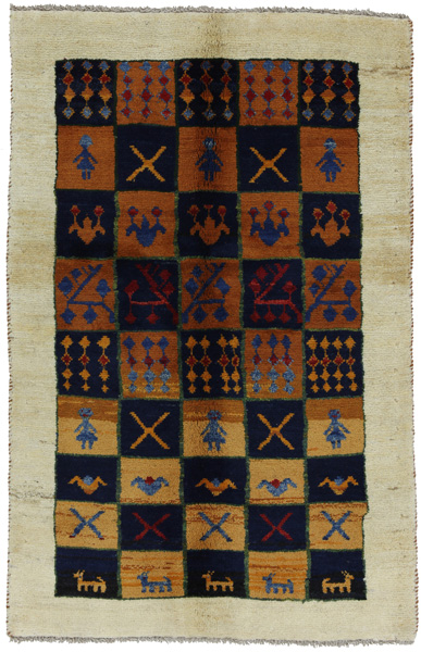 Gabbeh - Bakhtiari Persian Carpet 158x102