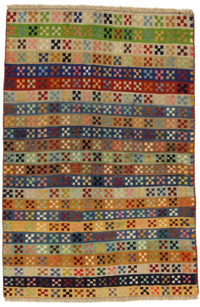 Gabbeh - Qashqai Persian Carpet 146x96