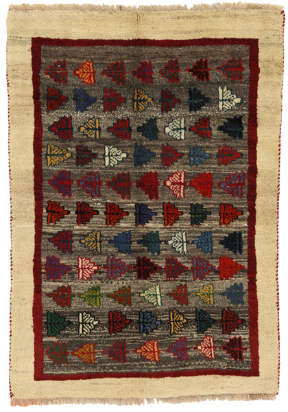 Gabbeh - Bakhtiari Persian Carpet 125x88