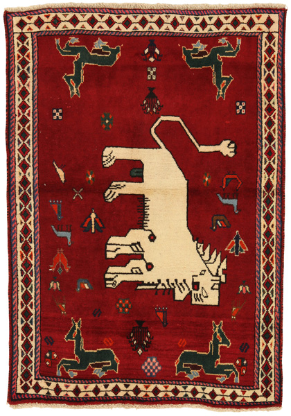 Gabbeh - Qashqai Persian Carpet 140x97
