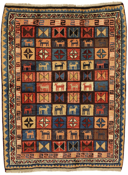 Gabbeh - Bakhtiari Persian Carpet 205x153