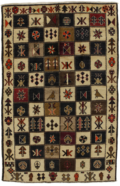 Gabbeh - Bakhtiari Persian Carpet 220x145