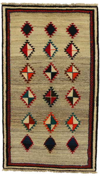 Gabbeh - Qashqai Persian Carpet 163x95