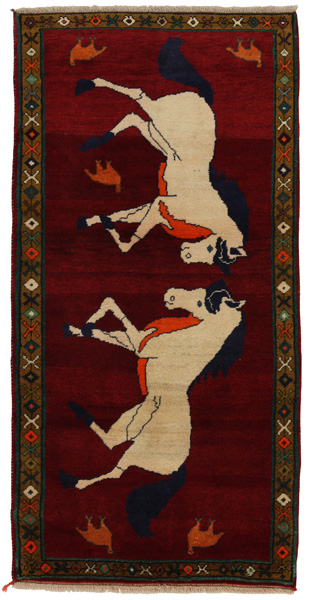 Gabbeh - Qashqai Persian Carpet 187x94