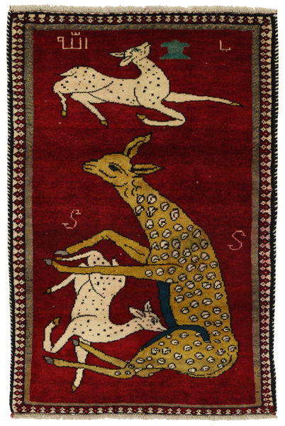Gabbeh - Qashqai Persian Carpet 140x91