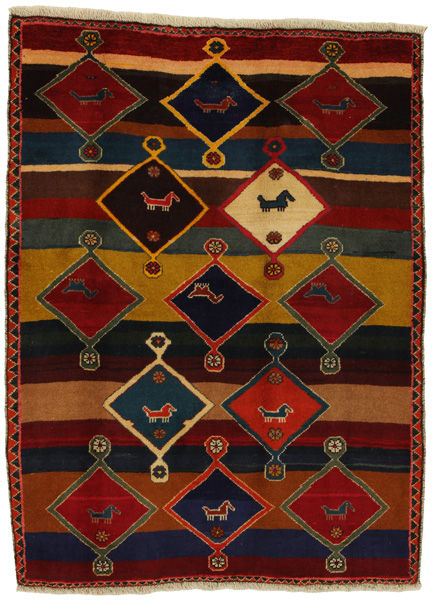 Gabbeh - Qashqai Persian Carpet 172x127