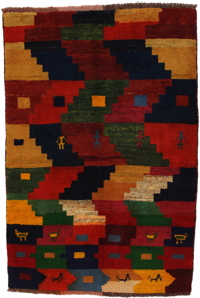 Gabbeh - Qashqai Persian Carpet 170x115