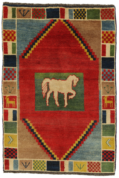 Gabbeh - Qashqai Persian Carpet 150x102