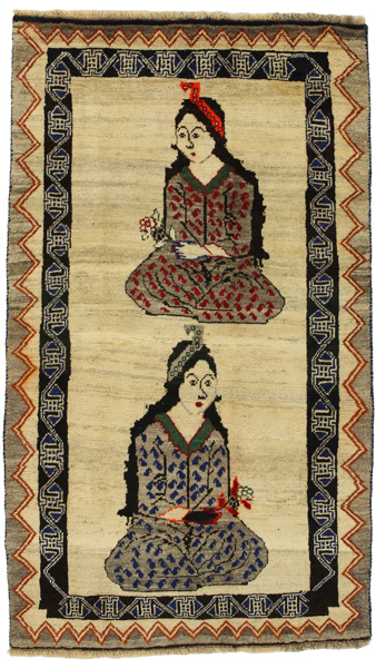 Gabbeh - Qashqai Persian Carpet 203x117