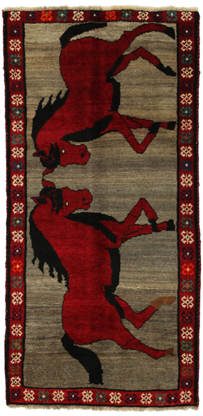 Gabbeh - Qashqai Persian Carpet 215x107