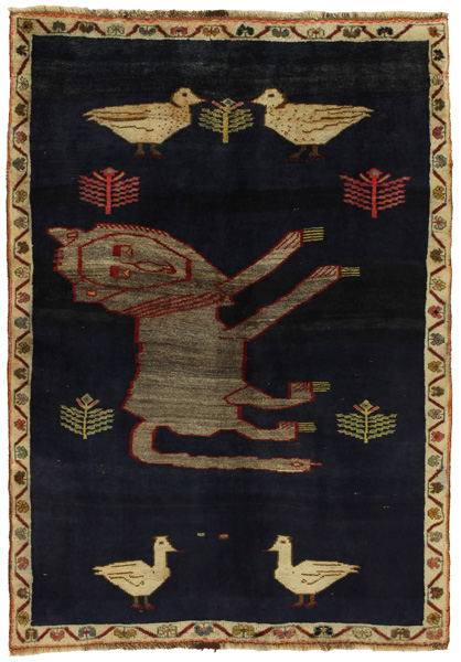 Gabbeh - Qashqai Persian Carpet 170x118
