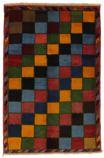Gabbeh - Bakhtiari Persian Carpet 128x86
