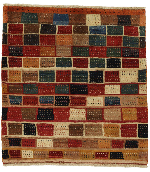 Gabbeh - Bakhtiari Persian Carpet 115x105