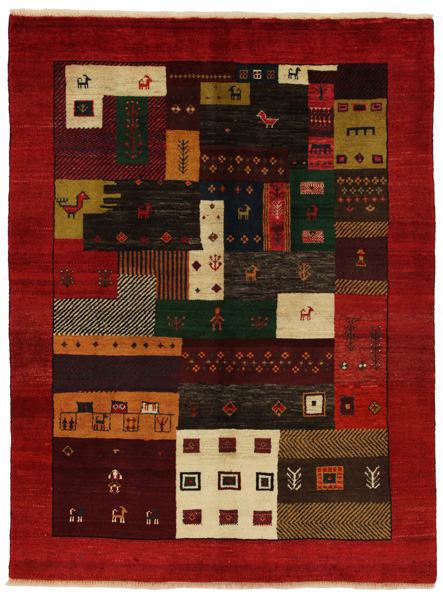 Gabbeh - Bakhtiari Persian Carpet 198x150