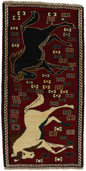Gabbeh - Qashqai Persian Carpet 162x83