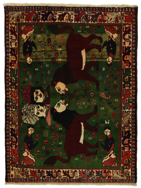 Gabbeh - Qashqai Persian Carpet 140x104
