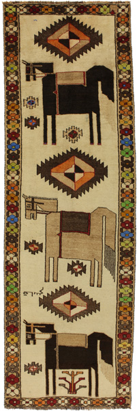 Gabbeh - Qashqai Persian Carpet 397x126