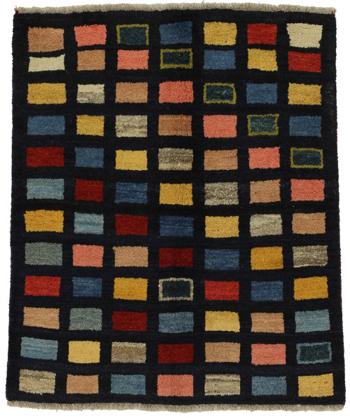 Gabbeh - Bakhtiari Persian Carpet 132x112
