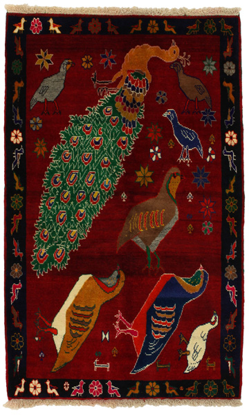 Gabbeh - Qashqai Persian Carpet 180x110