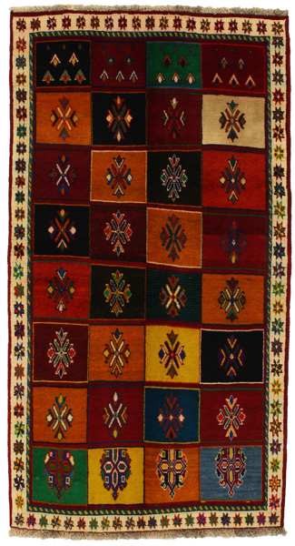 Gabbeh - Bakhtiari Persian Carpet 194x105