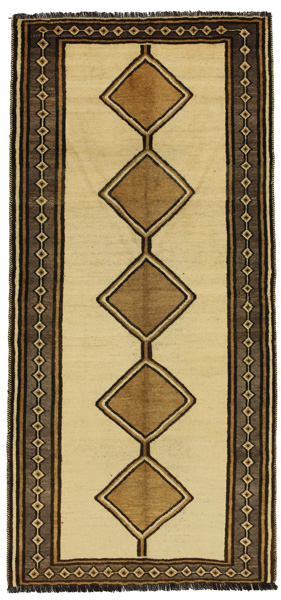 Gabbeh - Qashqai Persian Carpet 213x100