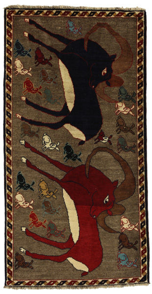 Gabbeh - Qashqai Persian Carpet 201x105