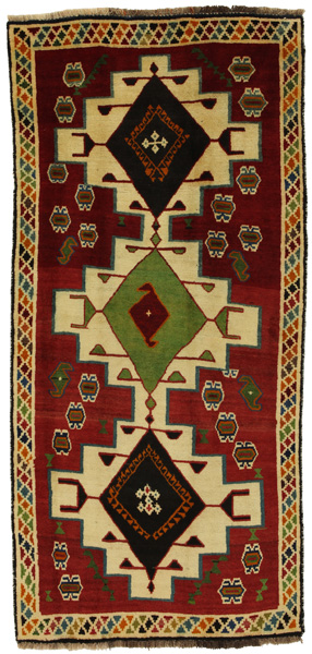 Gabbeh - Qashqai Persian Carpet 249x118