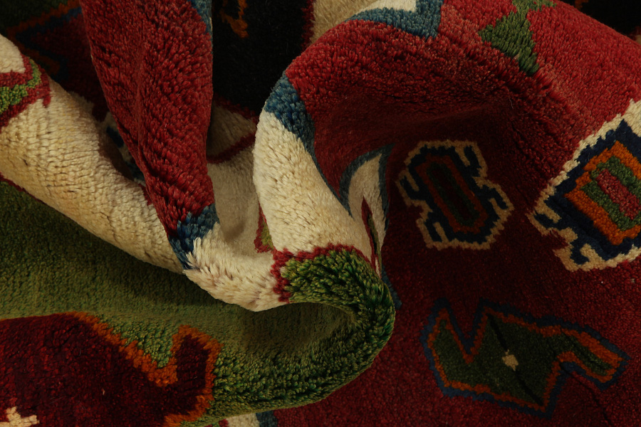 Gabbeh - Qashqai Persian Carpet 249x118 - Picture 6