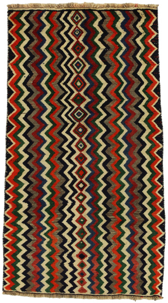 Gabbeh - Qashqai Persian Carpet 184x99
