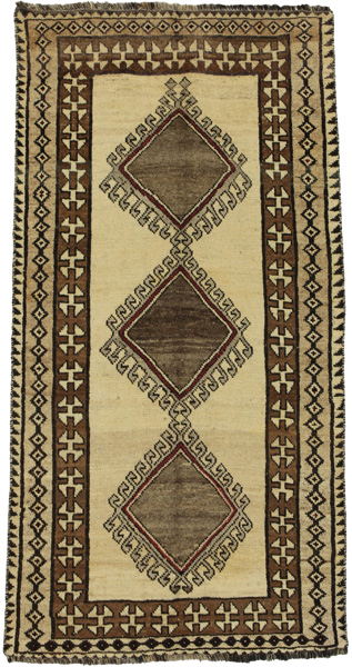 Gabbeh - Qashqai Persian Carpet 214x110