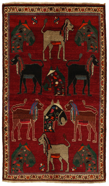 Gabbeh - Qashqai Persian Carpet 177x103