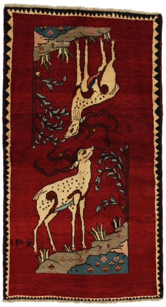 Gabbeh - Qashqai Persian Carpet 185x102