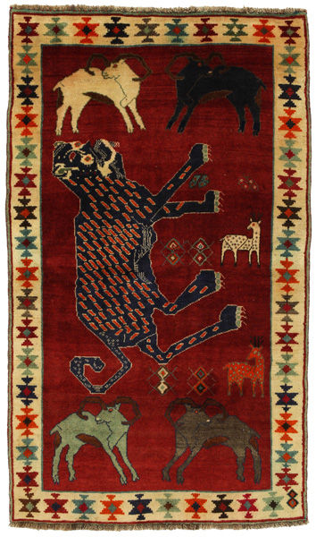 Gabbeh - Qashqai Persian Carpet 206x121