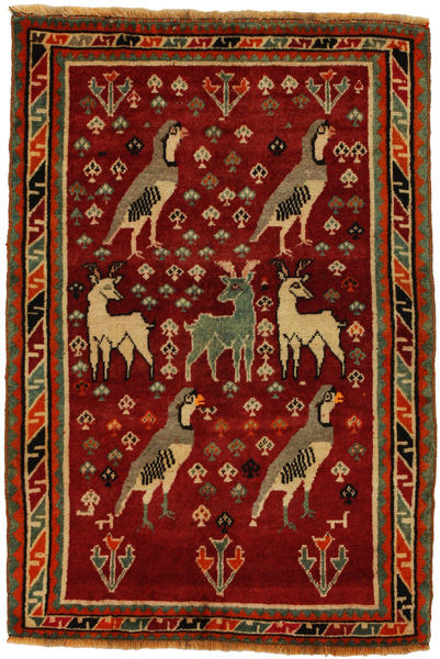Gabbeh - Qashqai Persian Carpet 145x98