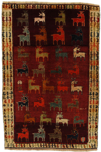 Gabbeh - Qashqai Persian Carpet 157x105