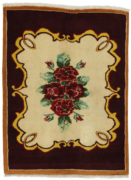 Gabbeh - Qashqai Persian Carpet 128x98