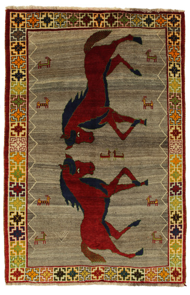 Gabbeh - Qashqai Persian Carpet 203x131