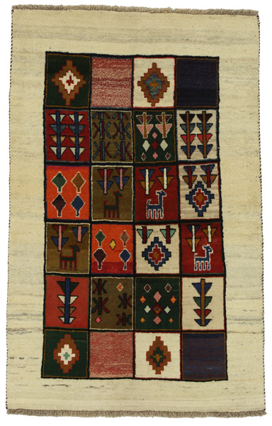 Gabbeh - Bakhtiari Persian Carpet 164x102