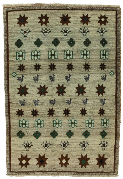 Gabbeh - Qashqai Persian Carpet 145x97