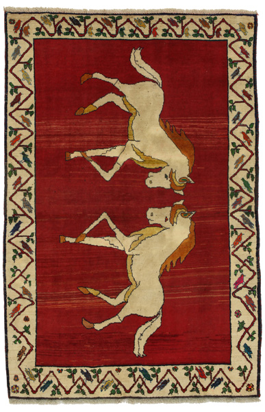 Gabbeh - Qashqai Persian Carpet 199x128