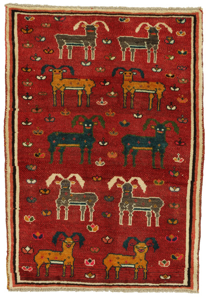 Gabbeh - Qashqai Persian Carpet 141x96