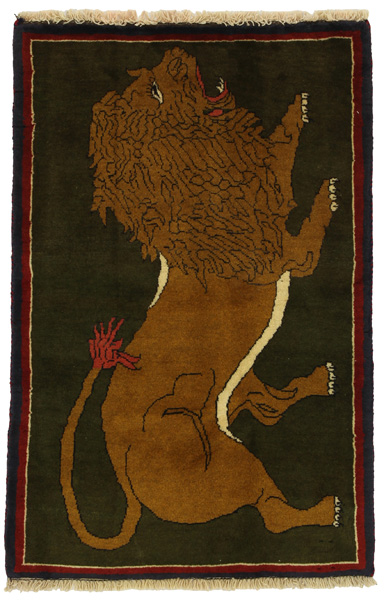 Gabbeh - Qashqai Persian Carpet 133x84