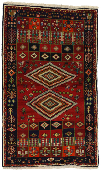 Gabbeh - Qashqai Persian Carpet 156x92