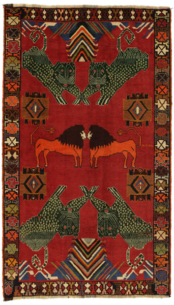 Gabbeh - Qashqai Persian Carpet 212x121