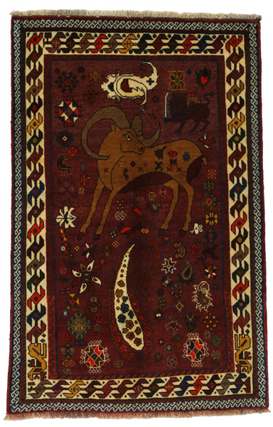 Gabbeh - Qashqai Persian Carpet 164x104